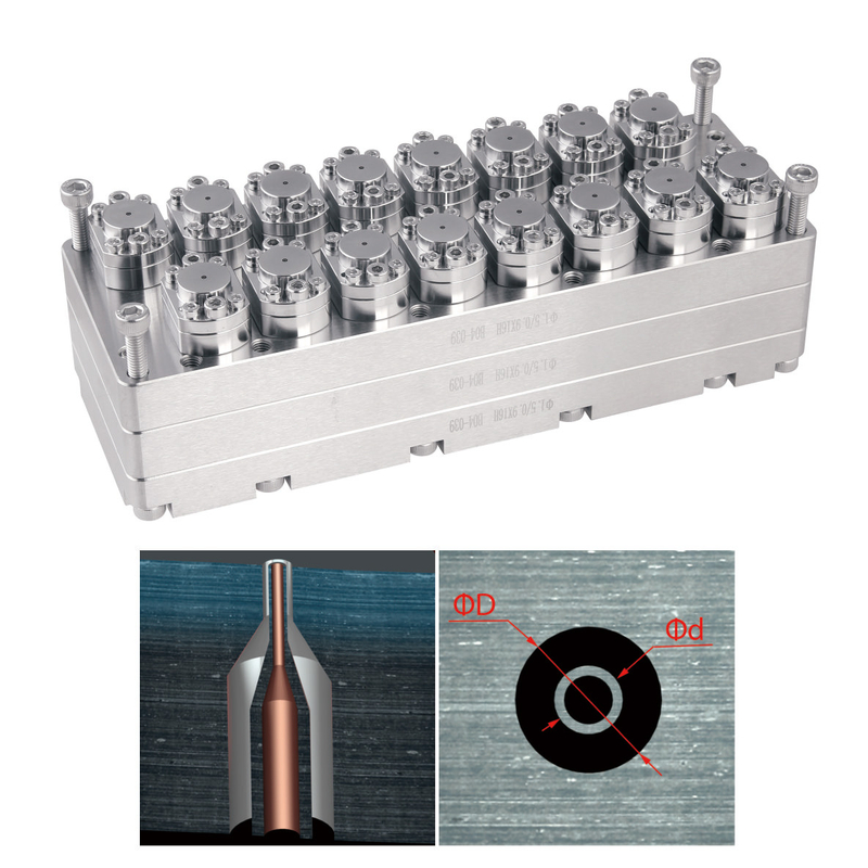 High-precision customized stainless steel CNC mechanical parts/straight-line square combined hollow homogeneous membrane spinneret